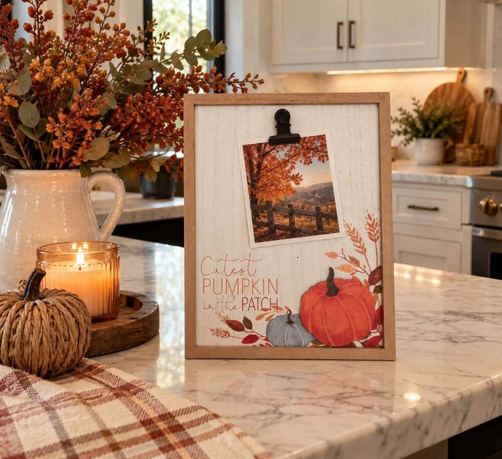 Fall Pumpkin Photo Clip Frame